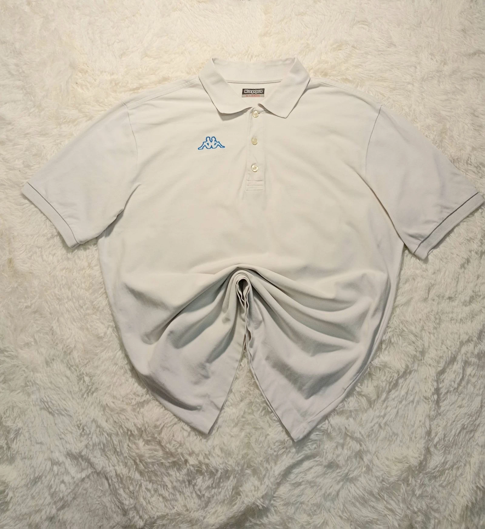 Kappa Sport Polo White XL - Y2K Vintage